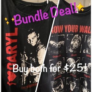 The walking dead shirt bundle